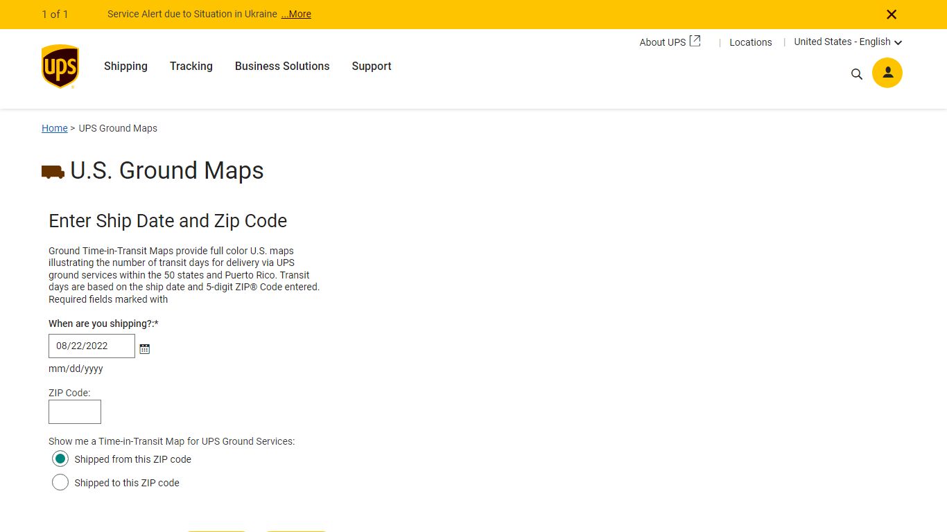 U.S. Ground Maps: UPS - United States